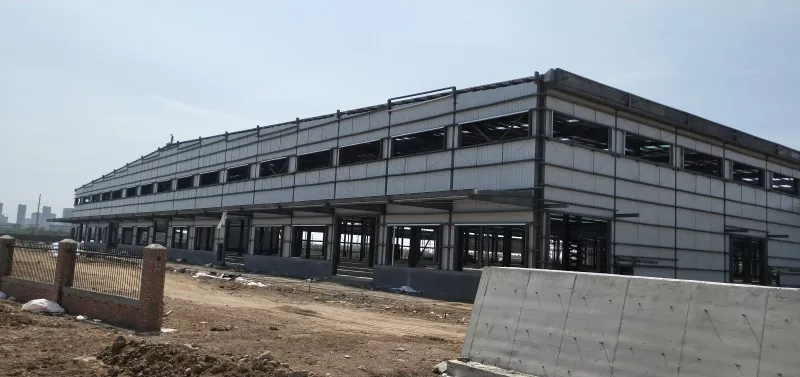 Prefab Modular Karfe Frame Logistics Warehouse Gina